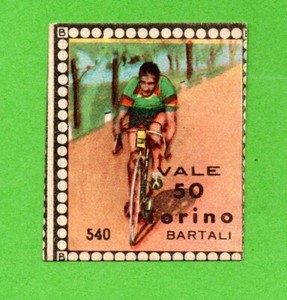 GINO BARTALI ITALIA # 540 CYCLING CARD EDIZIONI BEA FIGURINA STADIO 1948 49