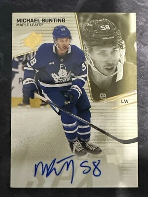 2022-23 Upper Deck SPX Autograph 14 Michael Bunting Toronto Maple Leafs - Image 1 of 2