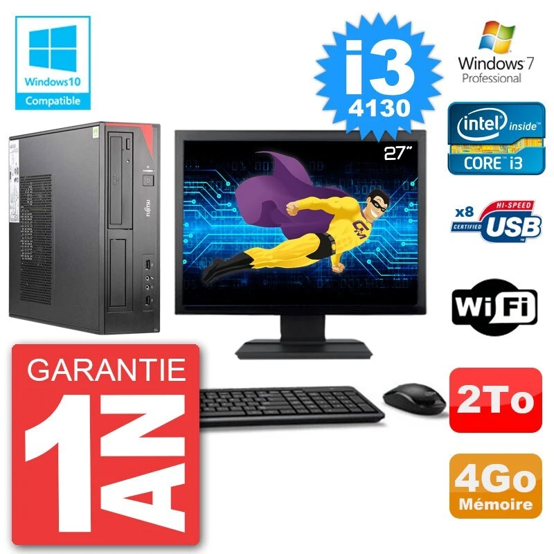 PC Fujitsu Esprimo E520 Bildschirm 27 " i3-4130 RAM 4Go Disc 2To Dvd-Brenner - Bild 1 von 1