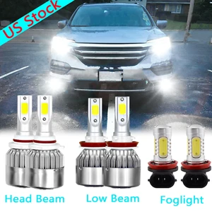 FOR Honda Pilot 2006-2018 Combo LED Headlight High Low Beam + Fog Light 6x Bulbs - Picture 1 of 11