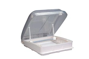 Caravan motorhome rv roof hatch skylight 400x400 with blind and led light - Picture 1 of 5
