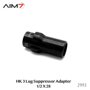 Aim7 3 Lug Barrel Adapter - 1/2x28 Steel Black - Picture 1 of 2