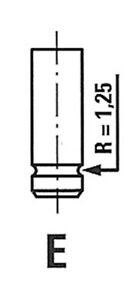 FRECCIA Auslassventil R4413/RCR Chrom-Mangan-Nickelstahl für PEUGEOT 106 1 1A 1C