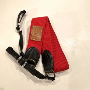 CANON Neck Strap RED Vintage with leather emblem [EXC5] Beautiful! from JAPAN - Picture 1 of 11