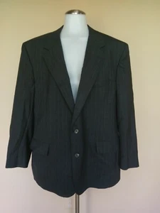 Brooks Brothers 46R Dark Gray Pinstripe Suit Jacket Blazer Sport Coat Men 46 Reg - Picture 1 of 12