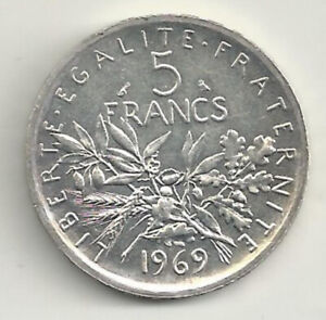 5 Francs - 1969 - Semeuse - Argent - TB/ TTB