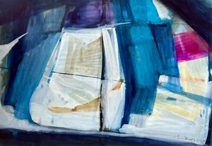 „Shades of Brooklyn" | Aquarell Abstrakt | Franz Ruffing 1962 | 60x81 cm - Bild 1 von 1