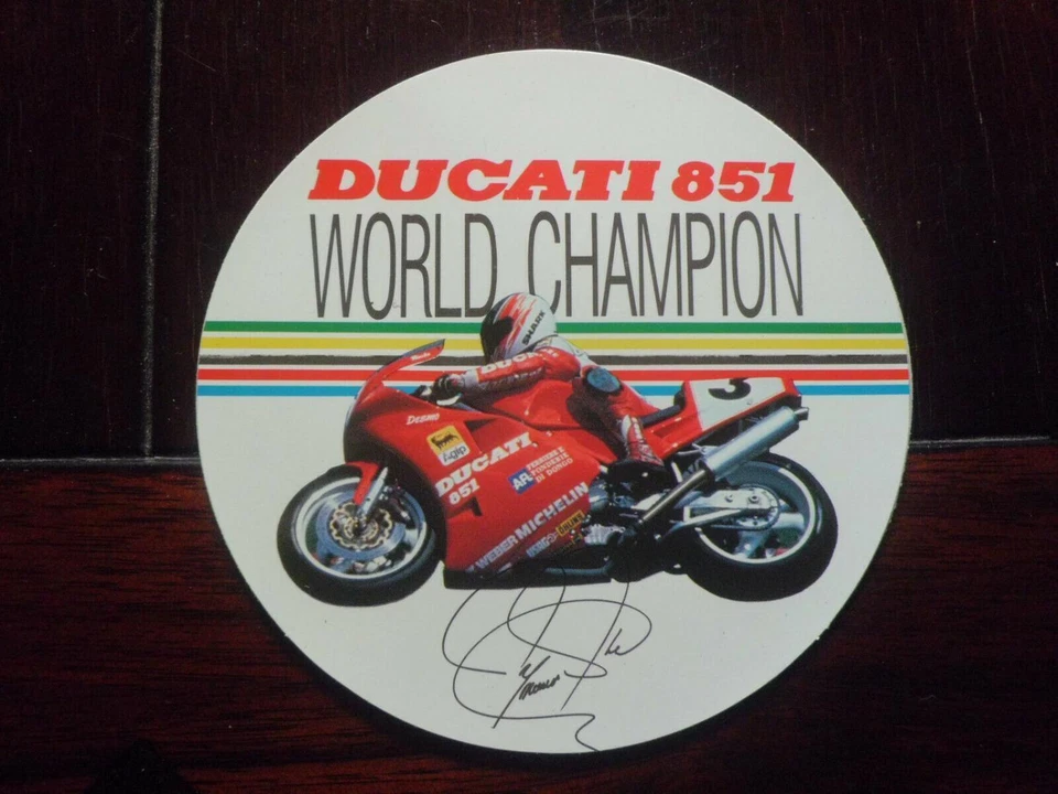 1 pegatina DUCATI WORLD CHAMPION 851 Sticker Decal RAYMOND ROCHE Foto 1 de 1