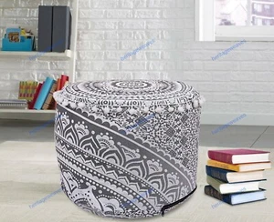 Boho 22 in Bohemian Mandala Pouf Cover Ottoman Ethnic Decor Pouffe Foot Stool - Picture 1 of 6