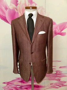 6.850 $ Atemberaubende Kiton Kaschmir Leinen Sommer Jacke Gr. eu 49 us 39 40 drop R 7 - Bild 1 von 8