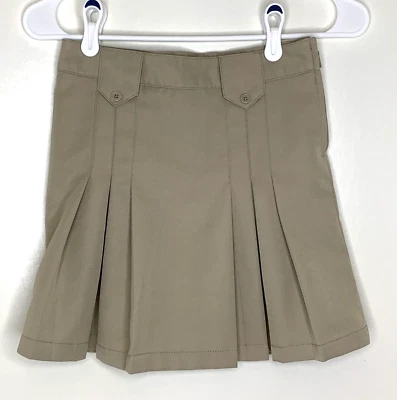 Uniforme Escolar French Toast Niñas 7 Falda Plisada Caqui Sólido Tostado Ajustar Cintura Foto 1 de 4