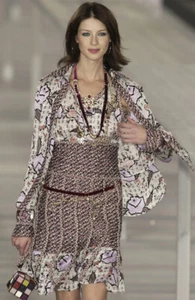 CHANEL 04P MOST WANTED SPRING 2004 CC LOGO TWEED RUNWAY DRESS 42 40 RARE NEW - Picture 1 of 12