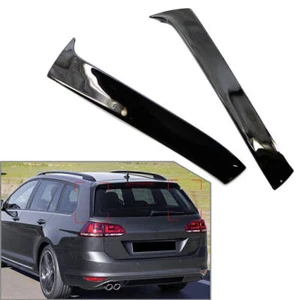 Black Rear Window Spoiler Side Wing Trim Cover For VW Golf 7 7.5 MK7 MK7.5 14-17 - Picture 1 of 11