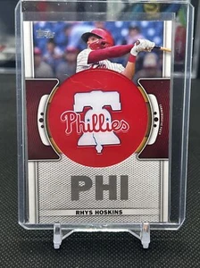 Rhys Hoskins 2023 Topps Series 1 Team Logo Patch Relic Card Phillies #TLP-RH - Picture 1 of 2