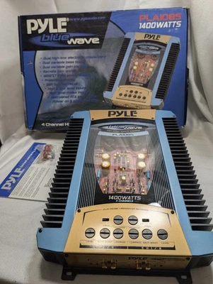 PYLE BLUE WAVE High Power  1400 Watt 4 Channel MOSFET AMPLIFIER PLA1085 New nBox - Image 1 of 4