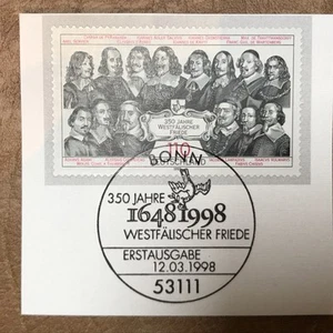 1998 - Mi.Nr. 1979 - 110 Pfg. - 750 Jahre Westfälischer Friede - ESST Bonn - Imagen 1 de 3
