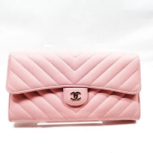 Cartera Larga Chanel Rosa Piel de Caviar 4701389 - Imagen 1 de 11