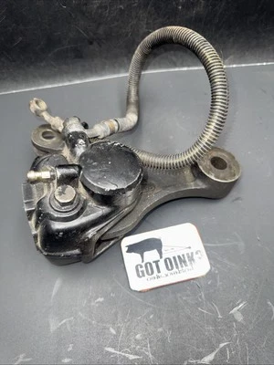 Kawasaki 1977-78-79 KZ 650 KZ650 C OEM Rear Back Brake Caliper and Hanger - Image 1 of 4