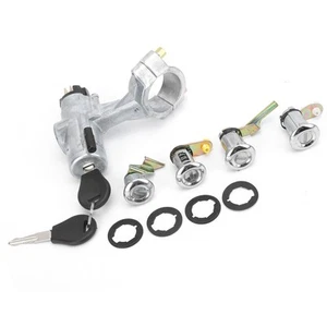 Auto Parts Metal Durable Ignition Barrel Steering Door Lock Set Reliable For - Picture 1 of 12