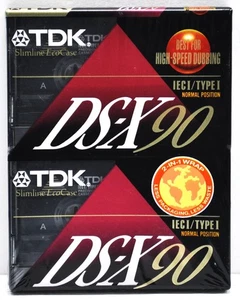 Paquete de 2 cassette en blanco TDK DS-X90 IECI/Tipo I NUEVO/SELLADO - Imagen 1 de 2