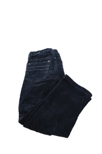 Il Gufo Boys Cotton Textured Buttoned Zipped Slip-on Pants Navy Blue Size 4 - Picture 1 of 6