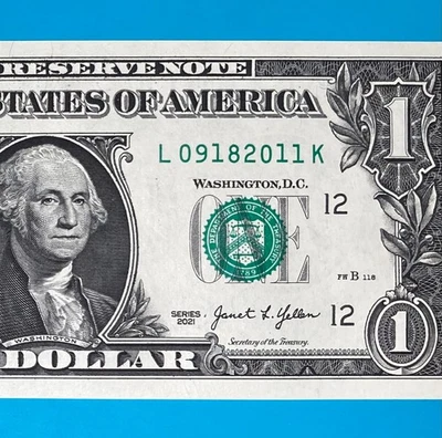 September 18, 2011 (L 09182011 K) BIRTHDAY Note $1 One Dollar Bill *UNC* - Image 1 of 4