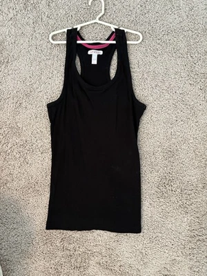Women’s Black Ribbed Tank Top Foto 1 de 3