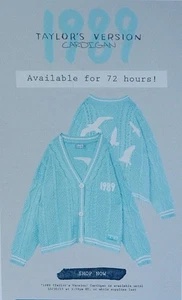 Taylor Swift 1989 Strickjacke Pullover XS/S blau limitiert offizielles Merch Geschenk Swiftie - Bild 1 von 7