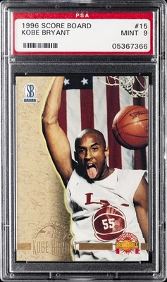 1996 SCORE BOARD BK ROOKIES #15 KOBE BRYANT ROOKIE RC PSA 9 - Image 1 of 2