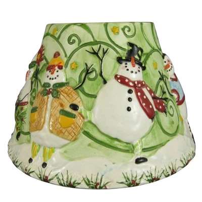 Tarro de velas sombra patinaje sonriente muñecos de nieve invierno Navidad mediano/grande LEER Foto 1 de 4