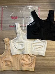 Magic Bra Damen Frontverschluss Kabellos Lift Up Haltung BH ZG3 Medium SET - Bild 1 von 2