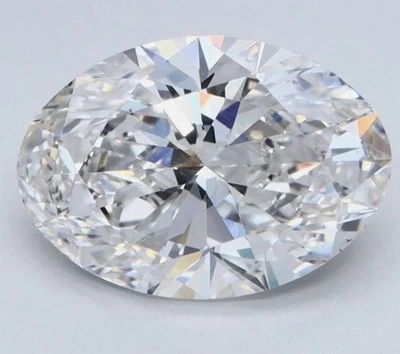 1 Pc Loose CVD Diamond 0.24 Ct D Color 5 x 3 mm IF Clarity Oval Cut Certified - Image 1 of 4