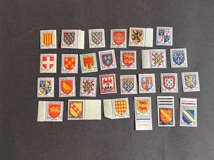 Francia 1943-1958 Escudos Departamentales 26 valores nuevos sin goma , MNG - Imagen 1 de 1