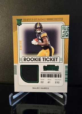 RELIC 🔥 NAJEE HARRIS RC SP 2021 Contenders Variation Green Patch Rookie Ticket - Image 1 of 2