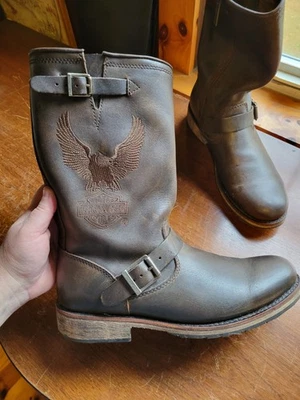 Botas de cuero Harley Davidson para hombre talla 8,5 Foto 1 de 4