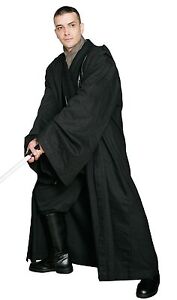 Black JEDI / SITH ROBE Only - Excellent Quality Star Wars Costume Cloak