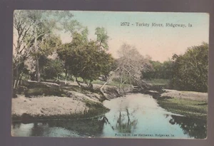 Ridgeway IOWA 1913 TURKEY RIVER nr Decorah Spillville Cresco Protivin IA B1 - Foto 1 di 2