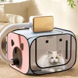 Breathable Cat Drying Oven Folding Pet Drying Box Cat Hair Dryer Cat Washing - Picture 1 of 12