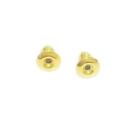 earrings rubber studs 1 pair backing with yellow metal