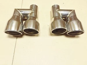 Auspuff Endrohre duplex 4 Rohr Audi A4 A5 b6 b7 b8 b9 8t Edelstahl 89mm Sport - Bild 1 von 4