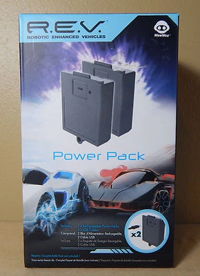 Robotic Enhanced Vehicle R.E.V. POWER PACK - 2 Battery Packs & 2 USB Cables NOS - Image 1 of 4