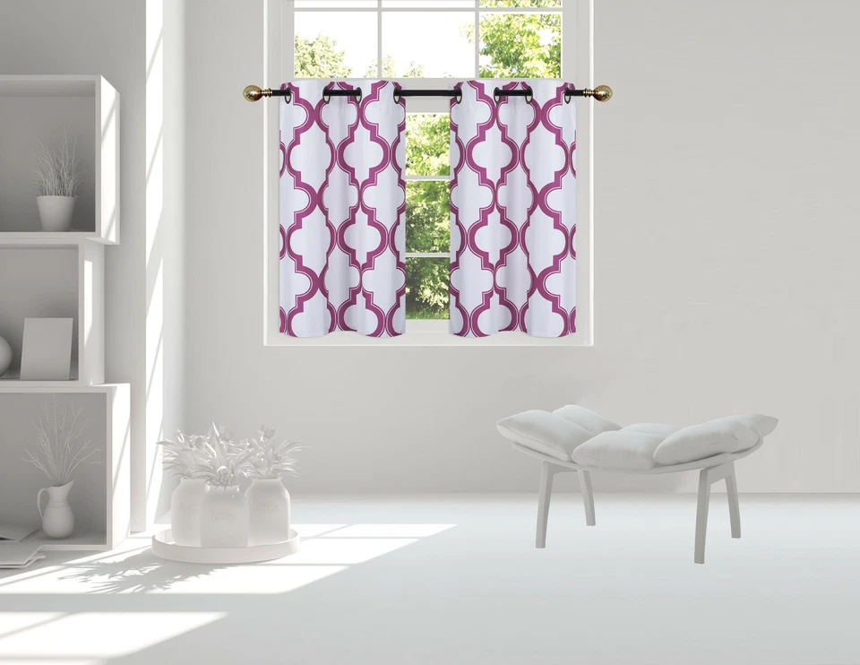 2 PIEZAS 30"X36" CADA UNO FORRADO APAGÓN PANELES CORTOS ESCAPARATE TRATAMIENTO CORTINA  Foto 1 de 1