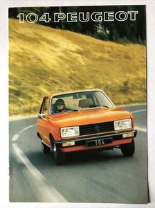 Peugeot 104 ZS Coupe Car Sales Brochure 1124cc 1977 8 Page A4 Perfect - Picture 1 of 7