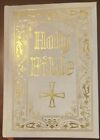 1991 VTG Holy Bible Saint Joseph Hard Back Leather Bound New American Bible Gold