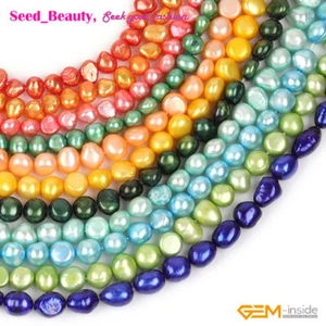 Craft Freshwater Pearl Loose Beads for Jewelry Making 15" DIY 8-9mm Wholesale - Picture 1 of 110