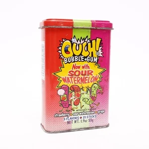 Amurol Autsch! Kaugummi saure Wassermelone Pflaster Bonbondose nur Vintage RAR - Bild 1 von 7