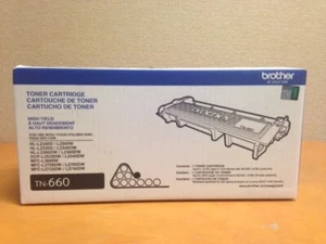 Brother TN-660 TN660 Genuine High Yield Black Toner Cartridge - Picture 1 of 6