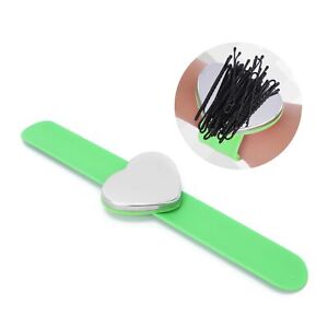HeartShaped Pin Holder Wristband Magnetic Hair Clip Wristband Wrist Sewing AGS