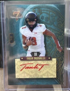TAULIA TAGOVAILOA Auto 1/4 #7CHR-A WILD CARD 7 CARD STUDS - Picture 1 of 2