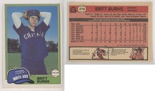 1981 O-Pee-Chee White Back Britt Burns #218 Rookie RC